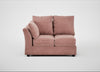 Tailor Double Left Hand Facing Corner Unit Smart Luxe Velvet Dusky Pink / Black