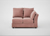 Tailor Double Right Hand Facing Corner Unit Smart Luxe Velvet Dusky Pink / Black