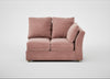Tailor Double Right Hand Facing Corner Unit Smart Luxe Velvet Dusky Pink / Natural