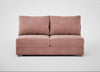 Tailor Large Armless Unit Smart Luxe Velvet Dusky Pink / Natural