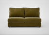 Tailor Large Armless Unit Smart Luxe Velvet Peridot / Natural