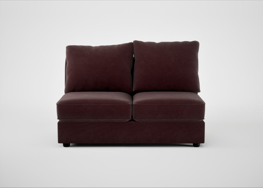 Tailor Medium Armless Unit Smart Luxe Velvet Acorn / Black