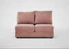Tailor Medium Armless Unit Smart Luxe Velvet Dusky Pink / Black