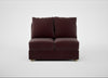 Tailor Double Armless Unit Smart Luxe Velvet Acorn / Natural
