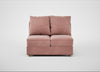 Tailor Double Armless Unit Smart Luxe Velvet Dusky Pink / Natural