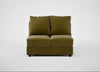 Tailor Double Armless Unit Smart Luxe Velvet Peridot / Black
