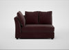 Tailor Large Curved Left Hand Facing Corner Unit Smart Luxe Velvet Acorn / Black