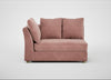 Tailor Large Curved Left Hand Facing Corner Unit Smart Luxe Velvet Dusky Pink / Natural