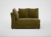 Tailor Large Curved Left Hand Facing Corner Unit Smart Luxe Velvet Peridot / Black