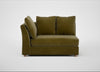 Tailor Large Curved Left Hand Facing Corner Unit Smart Luxe Velvet Peridot / Natural