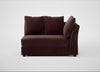 Tailor Large Curved Right Hand Facing Corner Unit Smart Luxe Velvet Acorn / Black