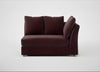 Tailor Large Curved Right Hand Facing Corner Unit Smart Luxe Velvet Acorn / Natural