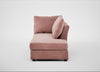 Tailor Right Hand Facing Chaise Unit Smart Luxe Velvet Dusky Pink / Black