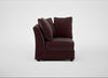 Tailor Curved Left Hand Facing Corner Unit Smart Luxe Velvet Acorn / Black