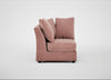 Tailor Curved Left Hand Facing Corner Unit Smart Luxe Velvet Dusky Pink / Black