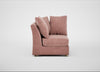 Tailor Curved Left Hand Facing Corner Unit Smart Luxe Velvet Dusky Pink / Natural