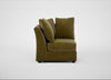 Tailor Curved Left Hand Facing Corner Unit Smart Luxe Velvet Peridot / Black