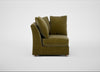 Tailor Curved Left Hand Facing Corner Unit Smart Luxe Velvet Peridot / Natural