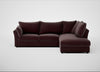 Tailor Right Hand Facing Corner Sofa Smart Luxe Velvet Acorn / Black