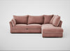 Tailor Right Hand Facing Corner Sofa Smart Luxe Velvet Dusky Pink / Natural