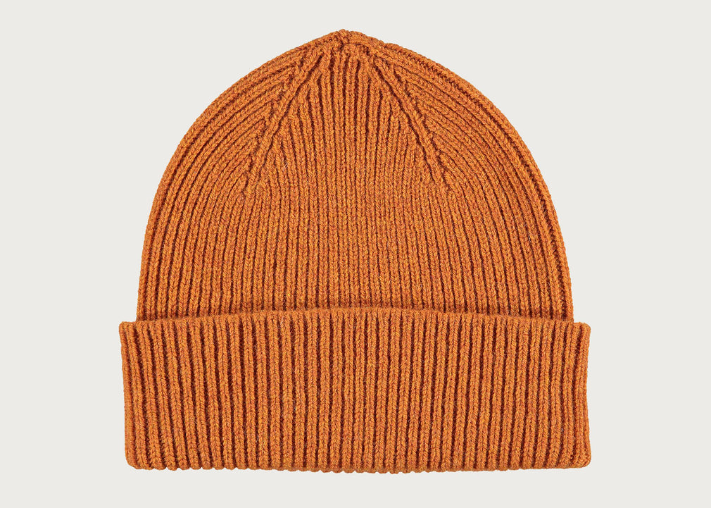 Ribbed Lambswool Beanie Hat
