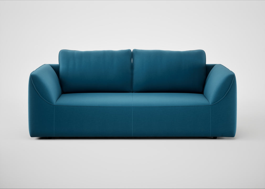 Morven 3 Seater Sofa Smart Velvet Ocean Blue