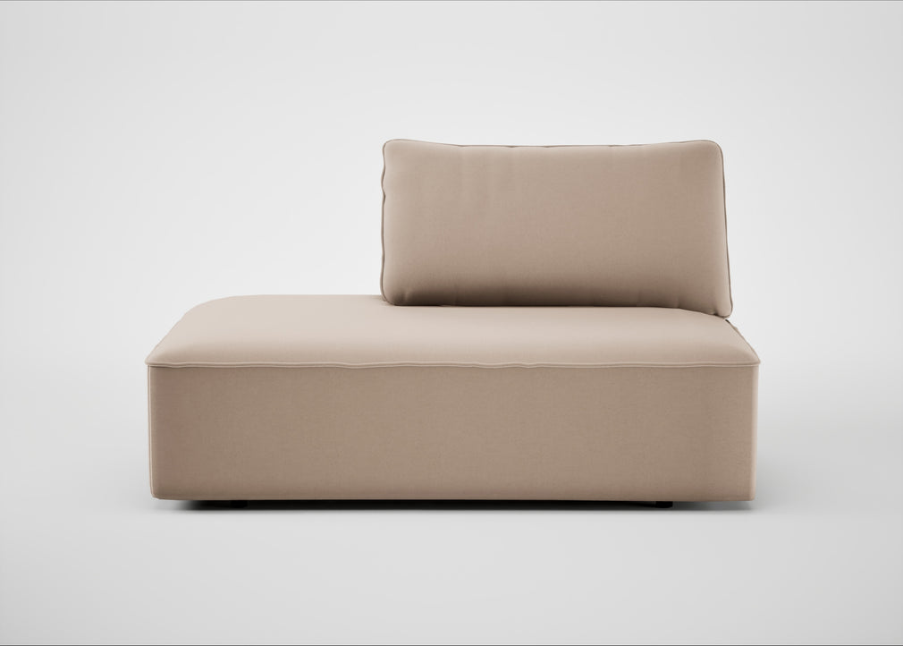 Morven Left Hand Facing Open End Unit Smart Velvet Pebble