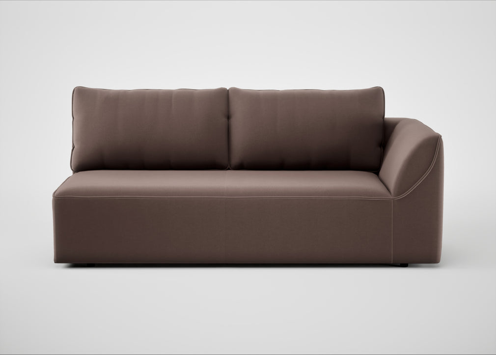Morven Right Hand Facing 3 Seater Unit Smart Velvet Mouse