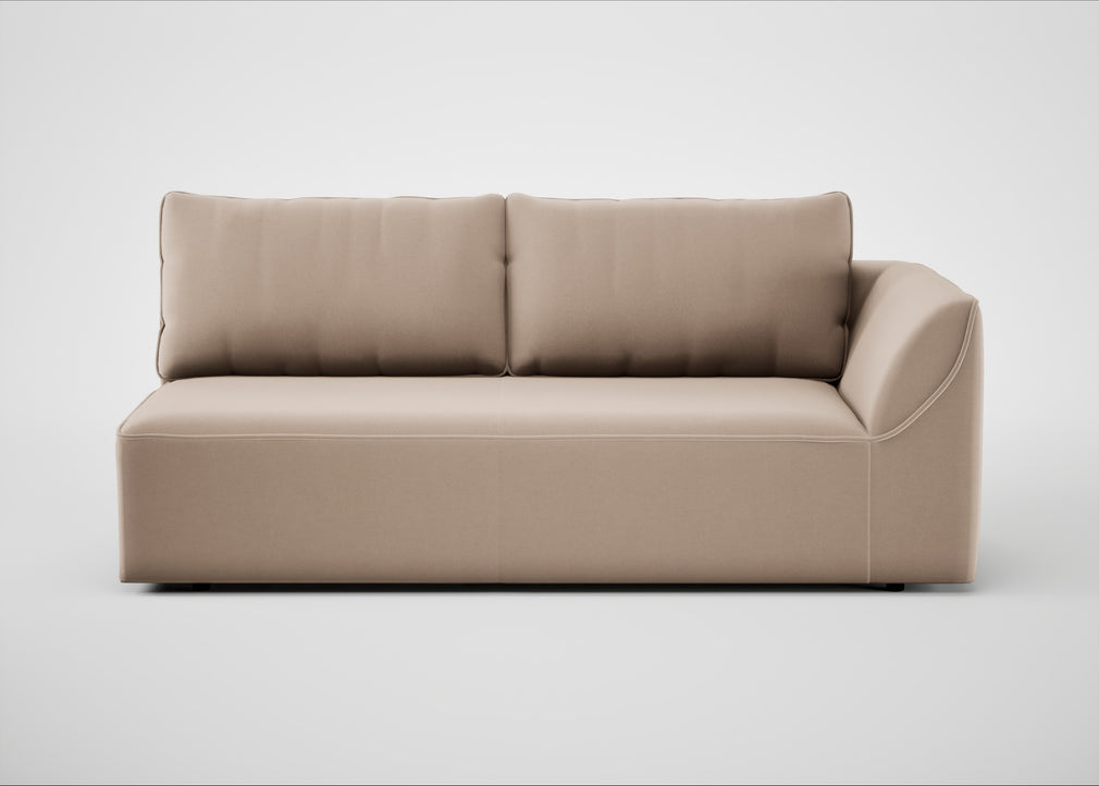 Morven Right Hand Facing 3 Seater Unit Smart Velvet Pebble