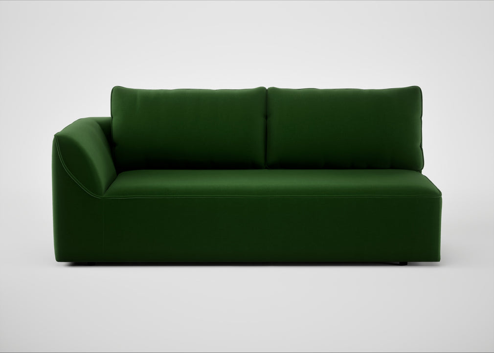 Morven Left Hand Facing 3 Seater Unit Smart Velvet Forest