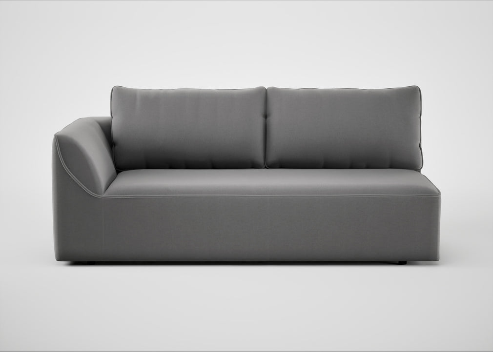 Morven Left Hand Facing 3 Seater Unit Smart Velvet Mercury