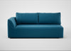 Morven Left Hand Facing 3 Seater Unit Smart Velvet Ocean Blue