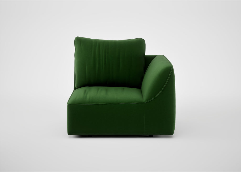 Morven Right Hand Facing Single Unit Smart Velvet Forest