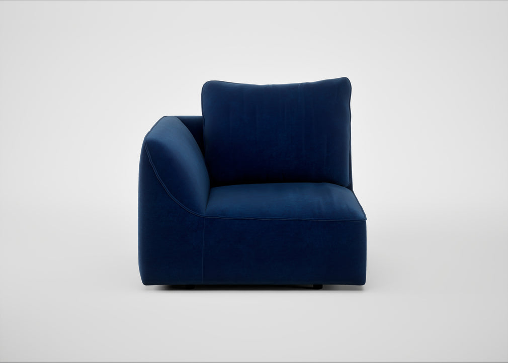 Morven Left Hand Facing Single Unit Smart Velvet Dusk