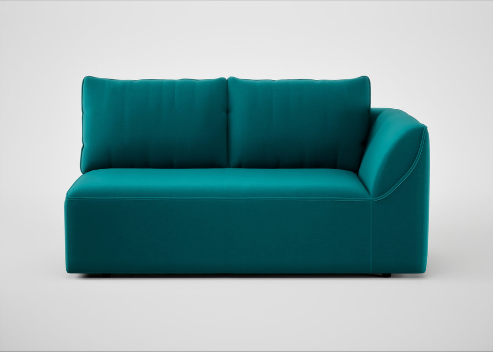 Morven Right Hand Facing 2 Seater Unit Smart Velvet Petrol
