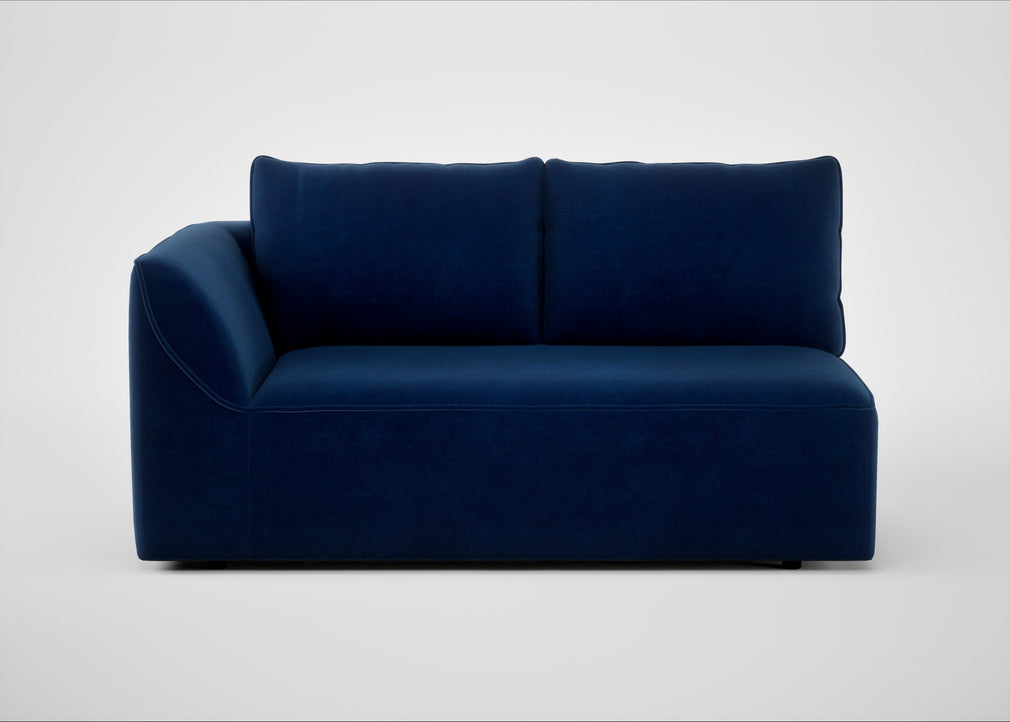 Morven Left Hand Facing 2 Seater Unit Smart Velvet Dusk