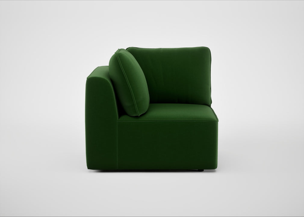 Morven Corner Unit Smart Velvet Forest