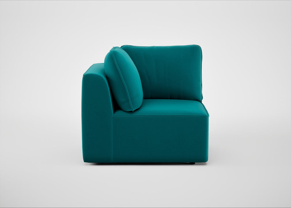 Morven Corner Unit Smart Velvet Petrol