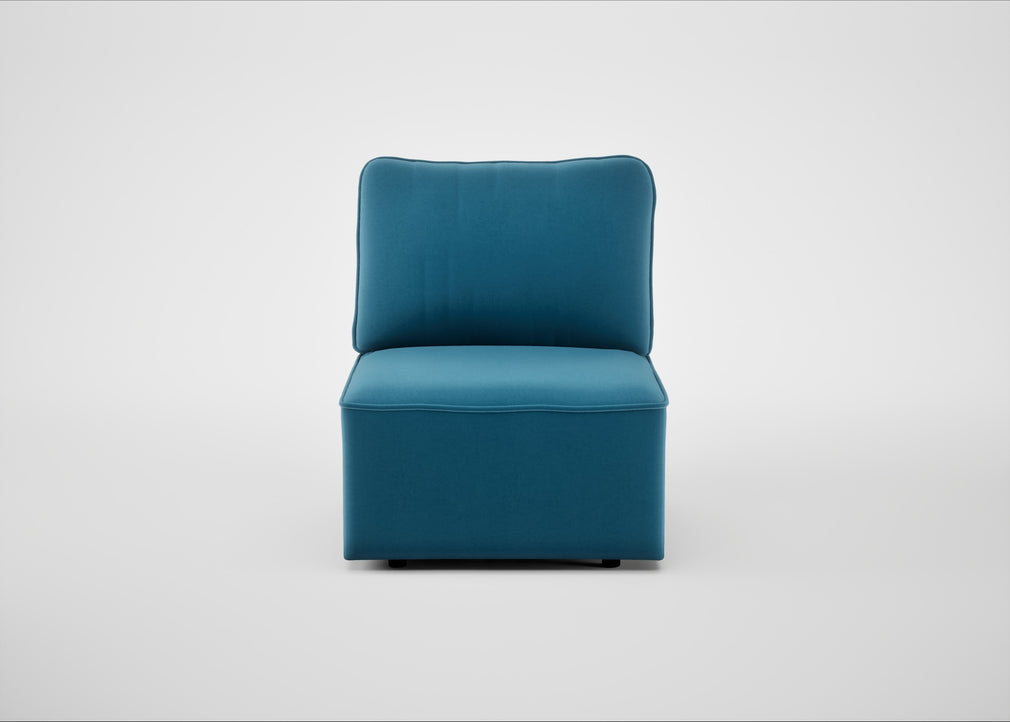 Morven Single Unit Smart Velvet Ocean Blue