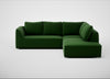 Morven Right Hand Facing Large Corner Sofa Smart Velvet Forest