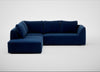 Morven Left Hand Facing Large Corner Sofa Smart Velvet Dusk