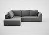 Morven Left Hand Facing Large Corner Sofa Smart Velvet Mercury