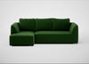 Morven Left Hand Facing Corner Chaise Sofa Smart Velvet Forest