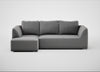 Morven Left Hand Facing Corner Chaise Sofa Smart Velvet Mercury