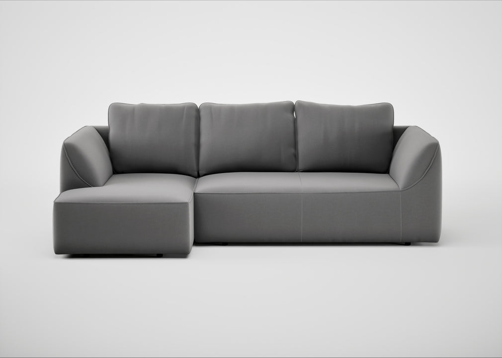 Morven Left Hand Facing Corner Chaise Sofa Smart Velvet Mercury