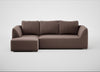 Morven Left Hand Facing Corner Chaise Sofa Smart Velvet Mouse