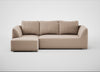 Morven Left Hand Facing Corner Chaise Sofa Smart Velvet Pebble