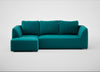 Morven Left Hand Facing Corner Chaise Sofa Smart Velvet Petrol