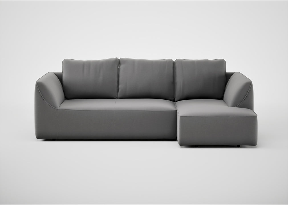Morven Right Hand Facing Corner Chaise Sofa Smart Velvet Mercury