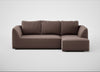 Morven Right Hand Facing Corner Chaise Sofa Smart Velvet Mouse